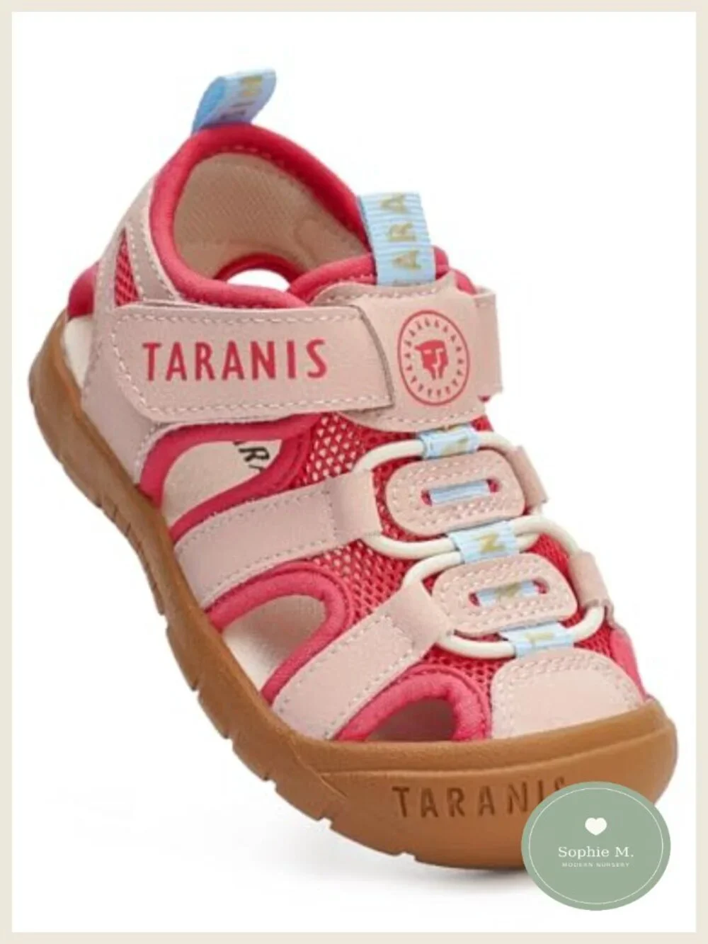 Toddler Boys Girls Closed Toe Athletic Mesh Sandals with Hook and Loop Straps